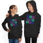 Preview: Skate Hooded sweater hoodie kids - jumping skateboarder in cubes i524